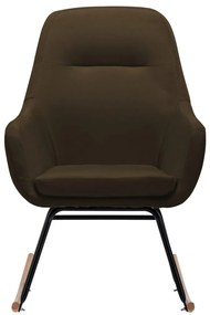 Cadeira de baloiço tecido castanho