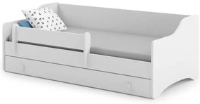 Cama individual Erik 160x80 branca - colchão e estrado incluído