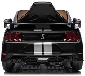 Carro elétrico para crianças Ford Shelby Mustang GT 500 Controlo remoto 2,4 GHz, Entrada USB, Luzes LED, Motor 2 x 30W, Licença ORIGINAL Preto