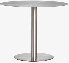 Mesa De Jantar Redonda Em Aço Inoxidável Xiren Ø120 Cm - Sklum
