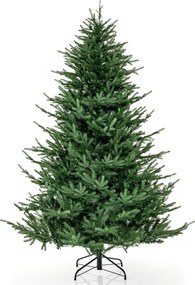 Árvore de Natal Artificial com 380 Luzes LED Brancas Quentes e 8 Modos de Luz 135 x 55 x 213 cm Verde