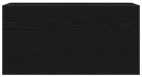 Armário parede p/ casa banho 80x25x40 cm deriv. madeira preto