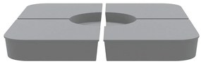 4 pcs conj. base para guarda-sol de suporte cruzado 100 kg PP