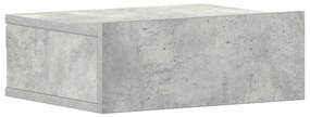 Mesa cabeceira suspensa 2pcs derivados madeira cinzento cimento