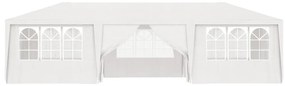 Tenda festas profissional + paredes laterais 4x9m 90g/m² branco