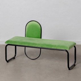 Banqueta 110 X 40 X 68 cm Tecido Sintético Metal Verde