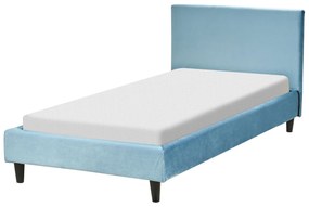 Capa em veludo azul claro 90 x 200 cm para cama FITOU Beliani