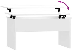 Mesa decentro80x50,5x41,5cm madeira processada branco brilhante