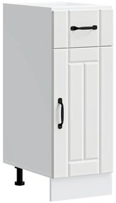 vidaXL Armário de cozinha baixo Lucca derivados de madeira branco