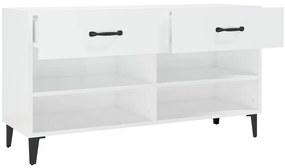 Sapateira 102x35x55 cm derivados de madeira branco brilhante