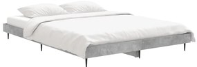 Estrutura de cama 140x190 cm derivados de madeira cinza cimento