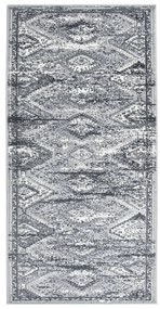 vidaXL Passadeira 100x200 cm polipropileno cinzento oriental