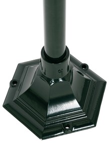 Candeeiro de pé clássico para exterior verde escuro 125 cm IP44 - Nova Orleans Clássico / Antigo