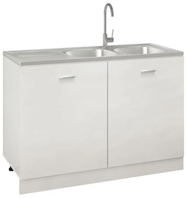 Lava-louça cozinha + cuba dupla 1200x500x155 mm inox prateado