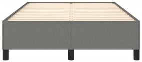 Estrutura de cama sem colchão 120x200 cm tecido cinzento-escuro