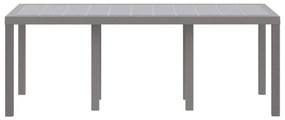 Mesa de Jardim vidaXL Cinzento-claro 200x100x73 cm Polirattan