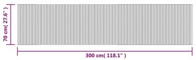 Tapete retangular 70x300 cm bambu preto