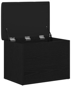 Banco de Armazenamento vidaXL Preto Carvalho 60x40x45 cm Madeira Reves