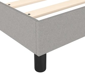 Cama com molas/colchão 140x190 cm tecido cinzento-claro