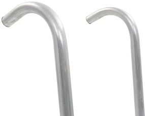Escada de 2 degraus para trampolim 72 cm aço prateado (adequado para 6