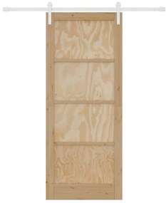 Porta Deslizante Conjunto de 2 Natural e Branca