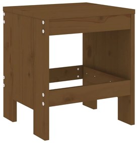 13 pcs conjunto de jantar para jardim pinho maciço castanho-mel