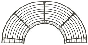 Banco de jardim para árvore semicircular 160 cm aço