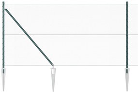 Cerca Hexagonal vidaXL Verde 1x100 m Aço