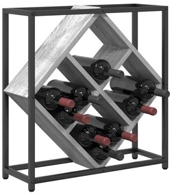 Estante de Vinho Cinza Sonoma 51x18x52,5 cm Madeira Industrializada