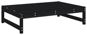 4 pcs conjunto lounge de jardim madeira de pinho maciça preto