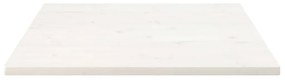 Tampo de mesa quadrado 90x90x2,5 cm pinho maciço branco