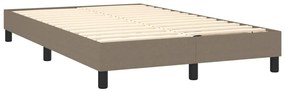 Cama com molas/colchão 120x200 cm tecido castanho-acinzentado