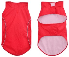 Capa de chuva para cães com tiras reflectoras vermelho L