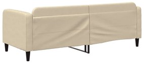 Sofá-cama 80x200 cm tecido cor creme