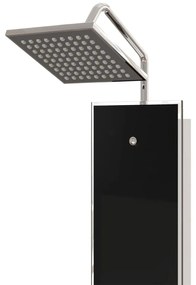 Coluna de duche vidro 18x45,5x130 cm preto