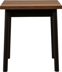 Conjunto de Mesa e Cadeiras Oliver – Preto – Mesa: 70x77x70 cm, Cadeir