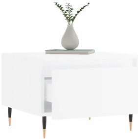 Mesa de centro 50x46x35 cm derivados madeira branco brilhante