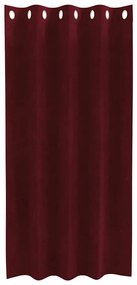 Cortinas Blackout com Ilhós 2 pcs Bordô Veludo