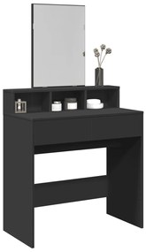 Toucador com espelho 80x41x144,5 cm preto