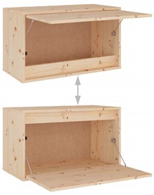 Armário de parede 60x30x35 cm madeira de pinho maciça