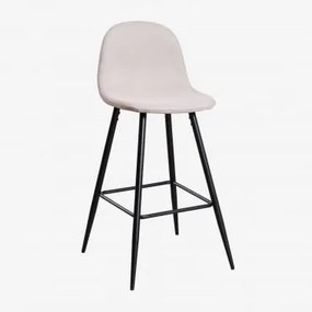 Pacote Com 4 Bancos Altos Glamm Preto & Beige Creme & ↑75 Cm - Sklum