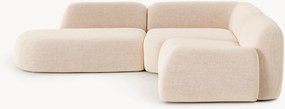 Sofá de canto modular em bouclé Wolke (4 lugares)