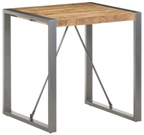 vidaXL Mesa de jantar 70x70x75 cm madeira de mangueira áspera maciça