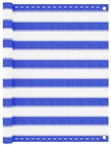 vidaXL Tela de varanda 90x600 cm PEAD azul e branco