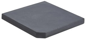 Base para guarda-sol quadrada em granito 25 kg preto