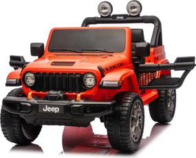 JIPE elétrico para Crianças Jeep Wrangler Rubicon LIFT  24V 4x4, Rodas de espuma EVA Laranja