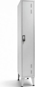 Cacifo Metálico Individual 1 Porta Cinza 1700×300×400 mm com 2 Chaves - Standard