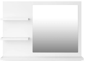 Espelho de casa de banho 60x10,5x45 cm contraplacado branco