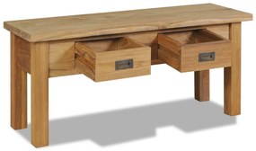Banco de corredor em teca maciça 90x30x40 cm