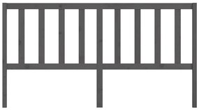 Cabeceira de cama 206x4x100 cm pinho maciço cinzento